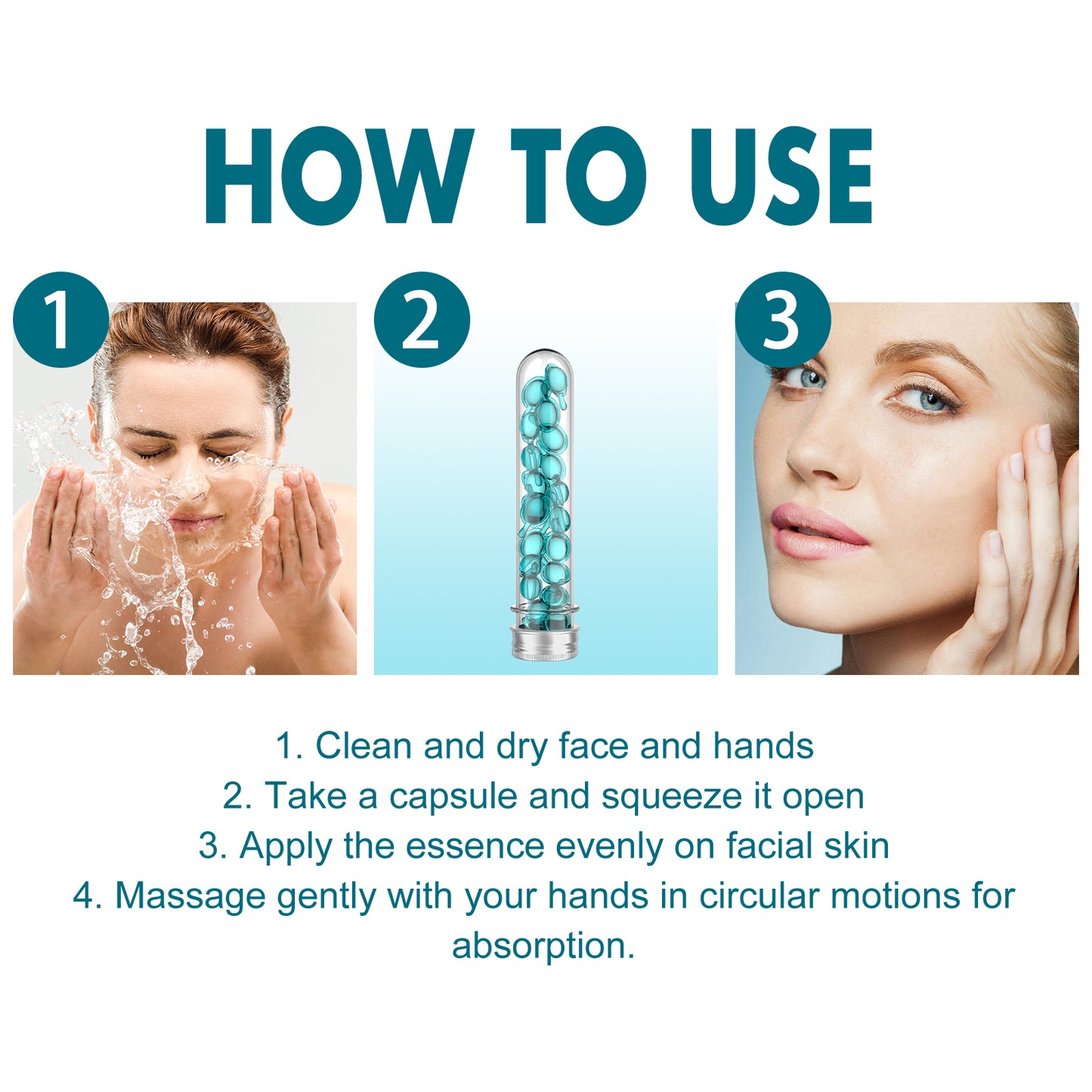 Blue Copper Peptide Facial Essence Capsules - Anti-Aging Skin Firming Serum