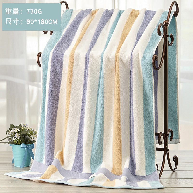 Large Cotton Bath Towel - Absorbent, Soft, 90x180cm, Multiple Colors