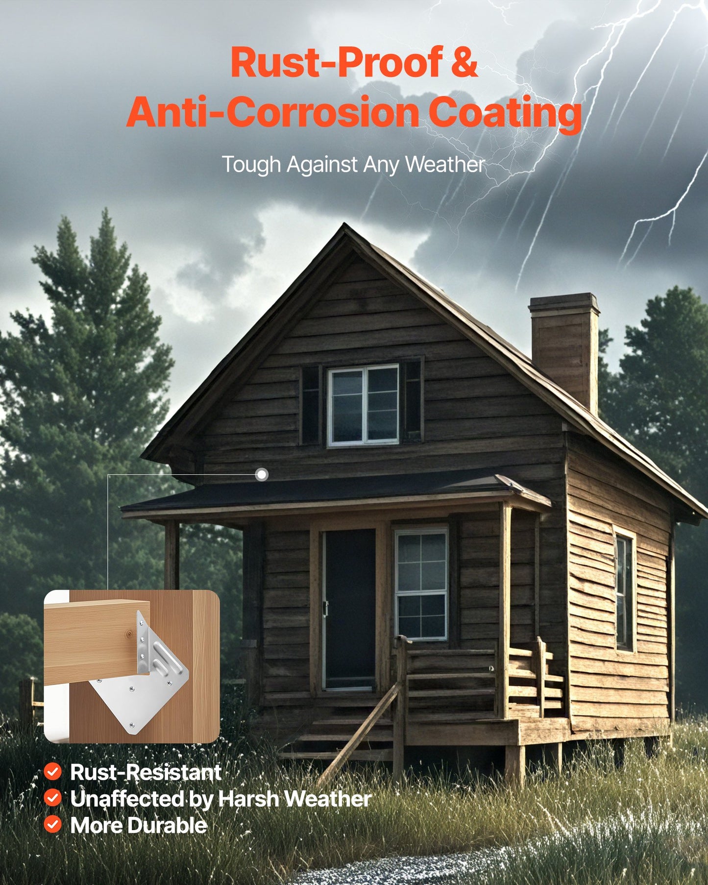 25 Pack Hurricane Ties for Rafters - Steel Joist Hangers for Roofs & Decks, Silver