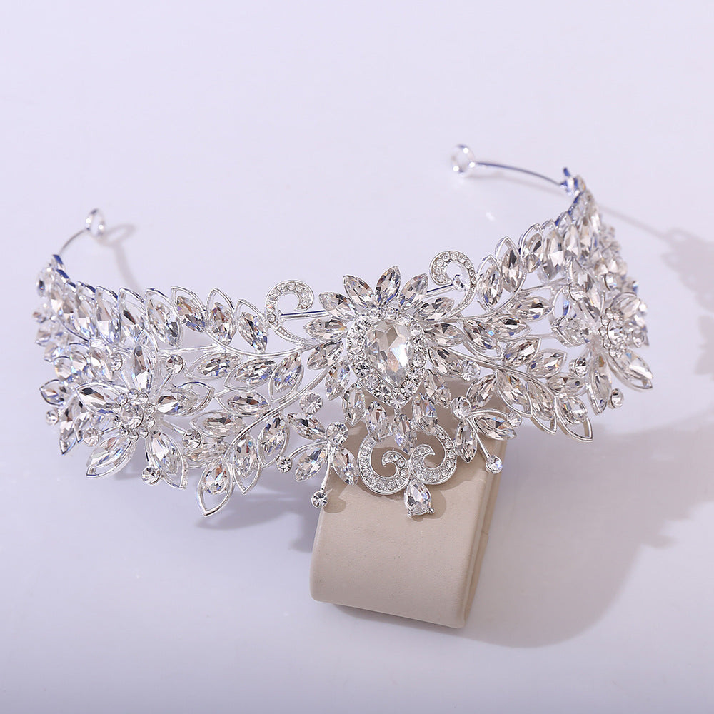 Bridal Crown Hair Accessory with Rhinestones