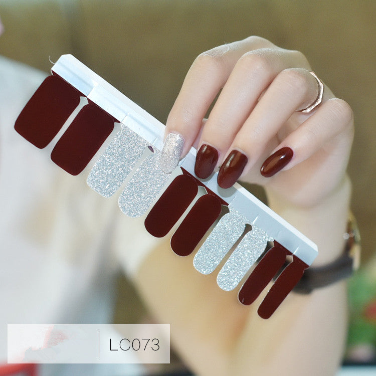 Nail Stickers Pure Color Gradient Design