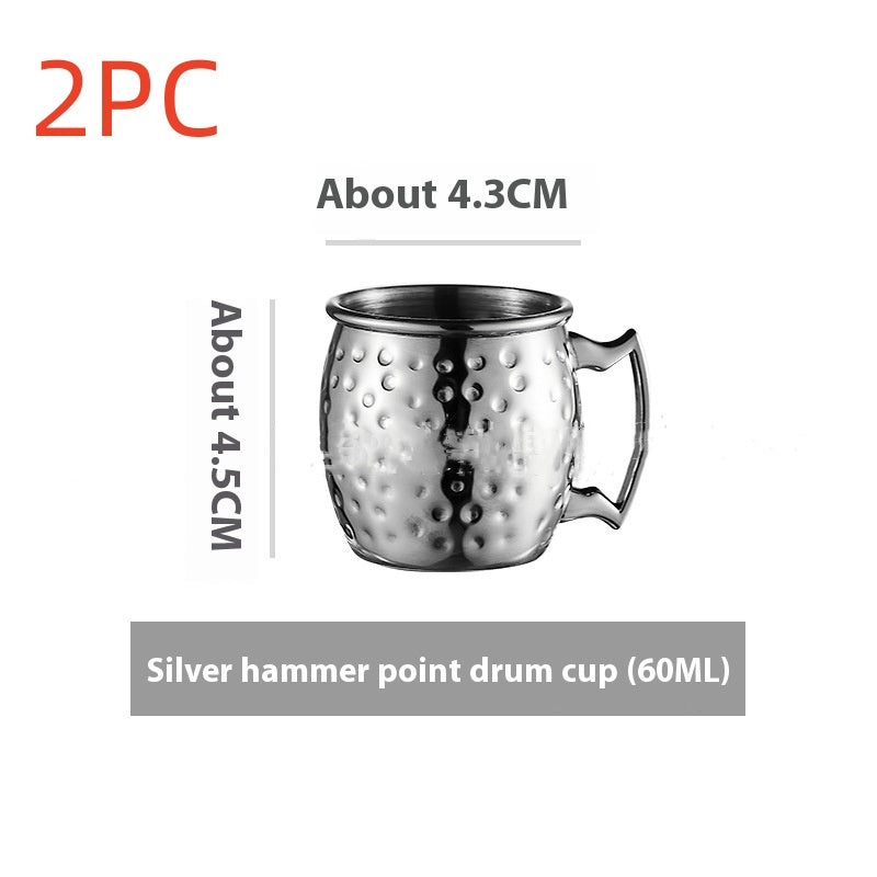Stainless Steel Moscow Mule Cup Set - Copper Plated Drinkware for Bar & Home