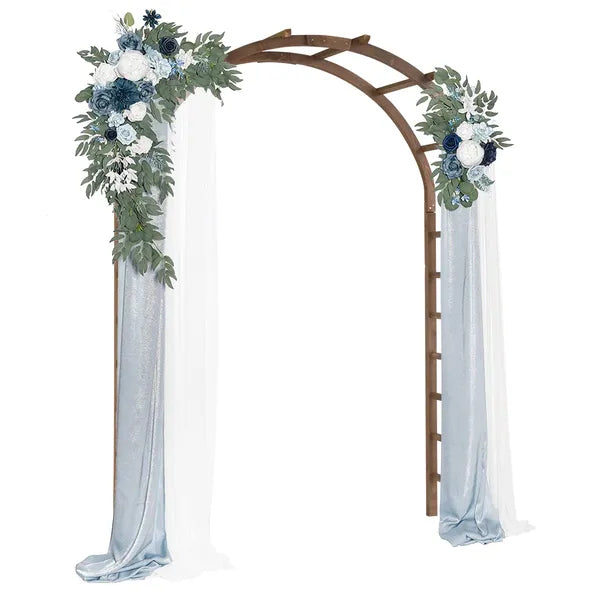 7FT Wooden Garden Arbor Wedding Arch Backdrop Stand for Outdoor Ceremony