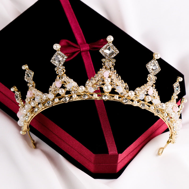 Pearl Diamond Bridal Crown Headpiece for Wedding and Special Occasions
