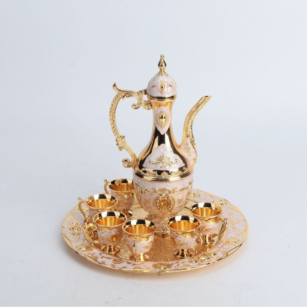 European Style Light Luxury Wine Glass Set High Plate Barware