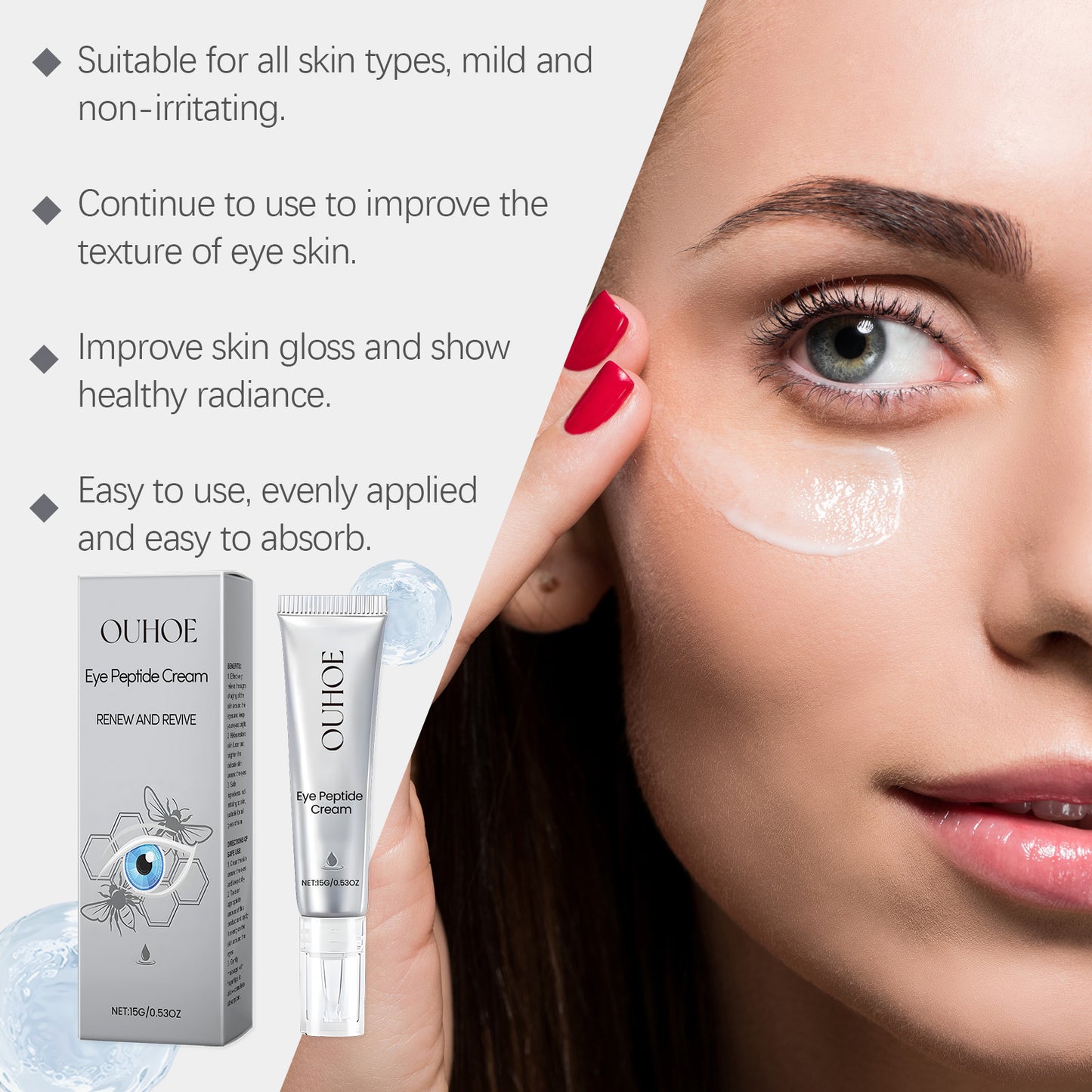 Peptide Eye Cream for Anti-Aging, Hydrating & Fine Line Reduction
