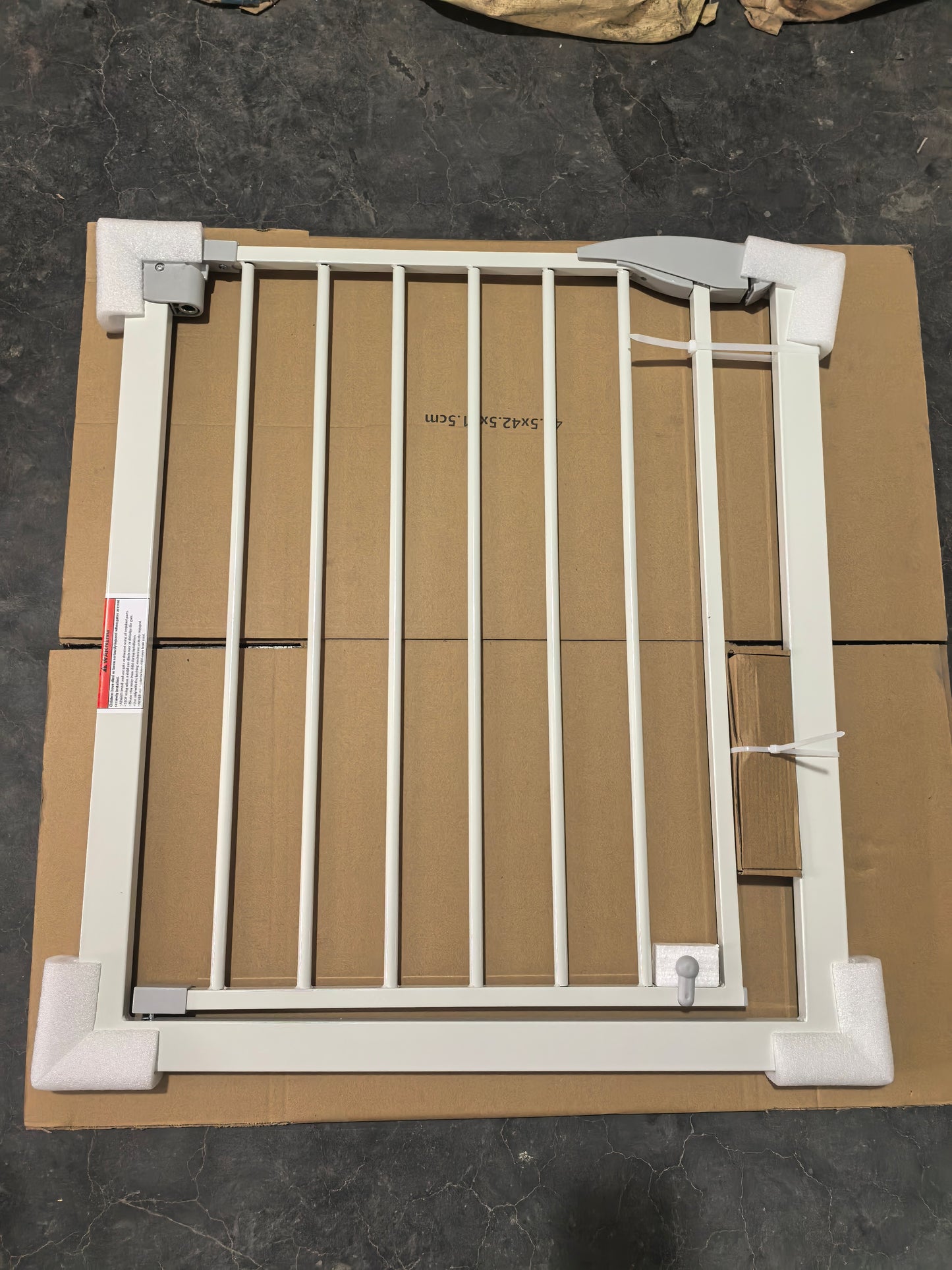 2-Pack Pressure-Mounted Baby Gate for Stairs & Doorways - White