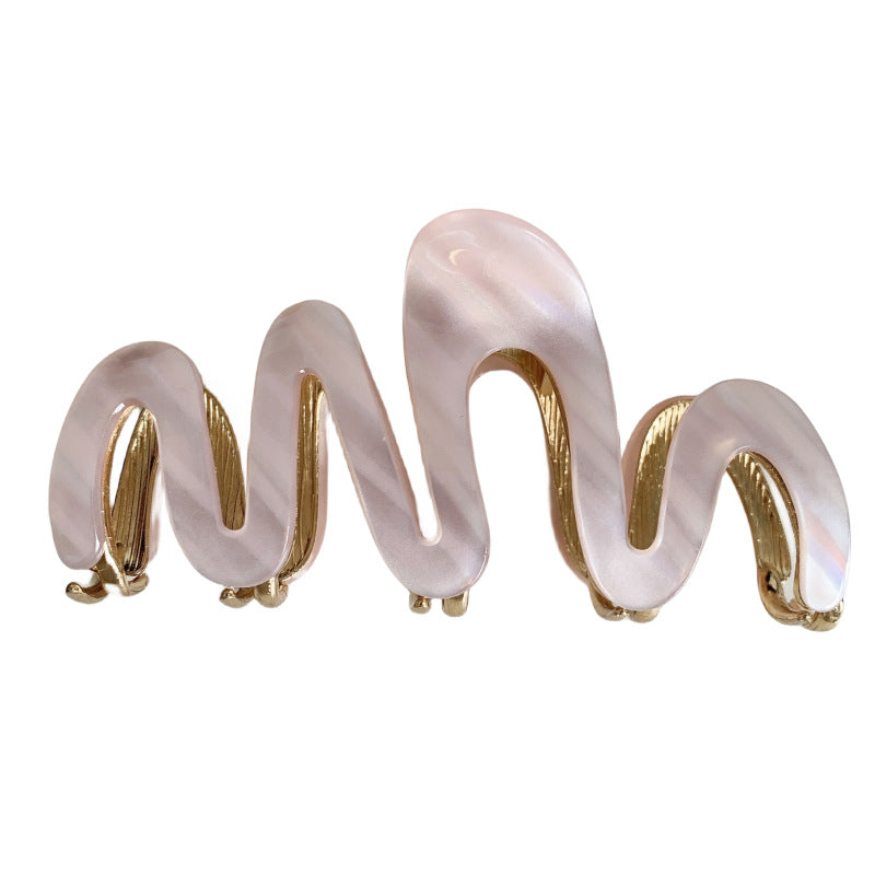 Acetate Wavy Hair Clip for Women