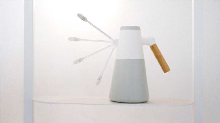 Electric Garden Spray Bottle Watering Can 1.4L High-Pressure Waterer White