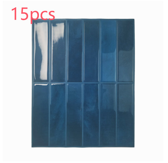 Waterproof 3D Self-Adhesive Wall Sticker for Kitchen Bathroom - High Temp Resistant