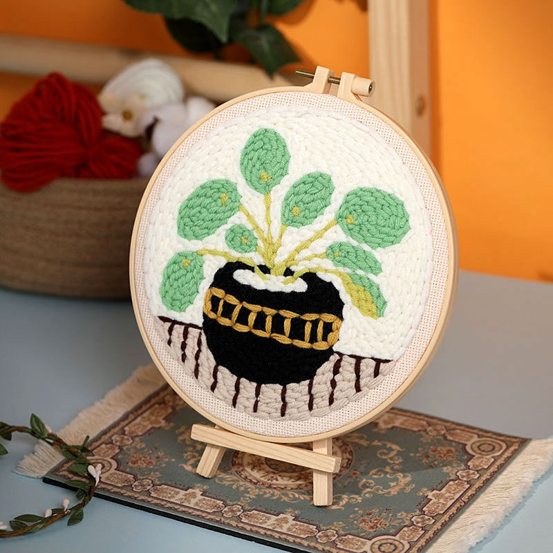 Flower and Grass Stamp Material Pack for Embroidery Crafts - Handmade