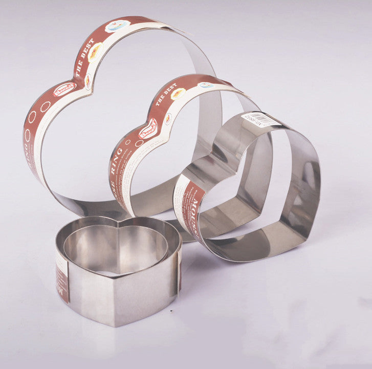 Heart Shaped Stainless Steel Cake Mold - 14 Inch Love Mousse Baking Accessory