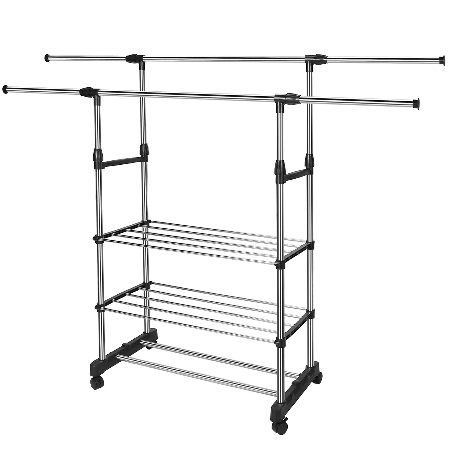 1Pc Extendable Garment Hanging Rack Clothing Rail Pillow Shoe Display