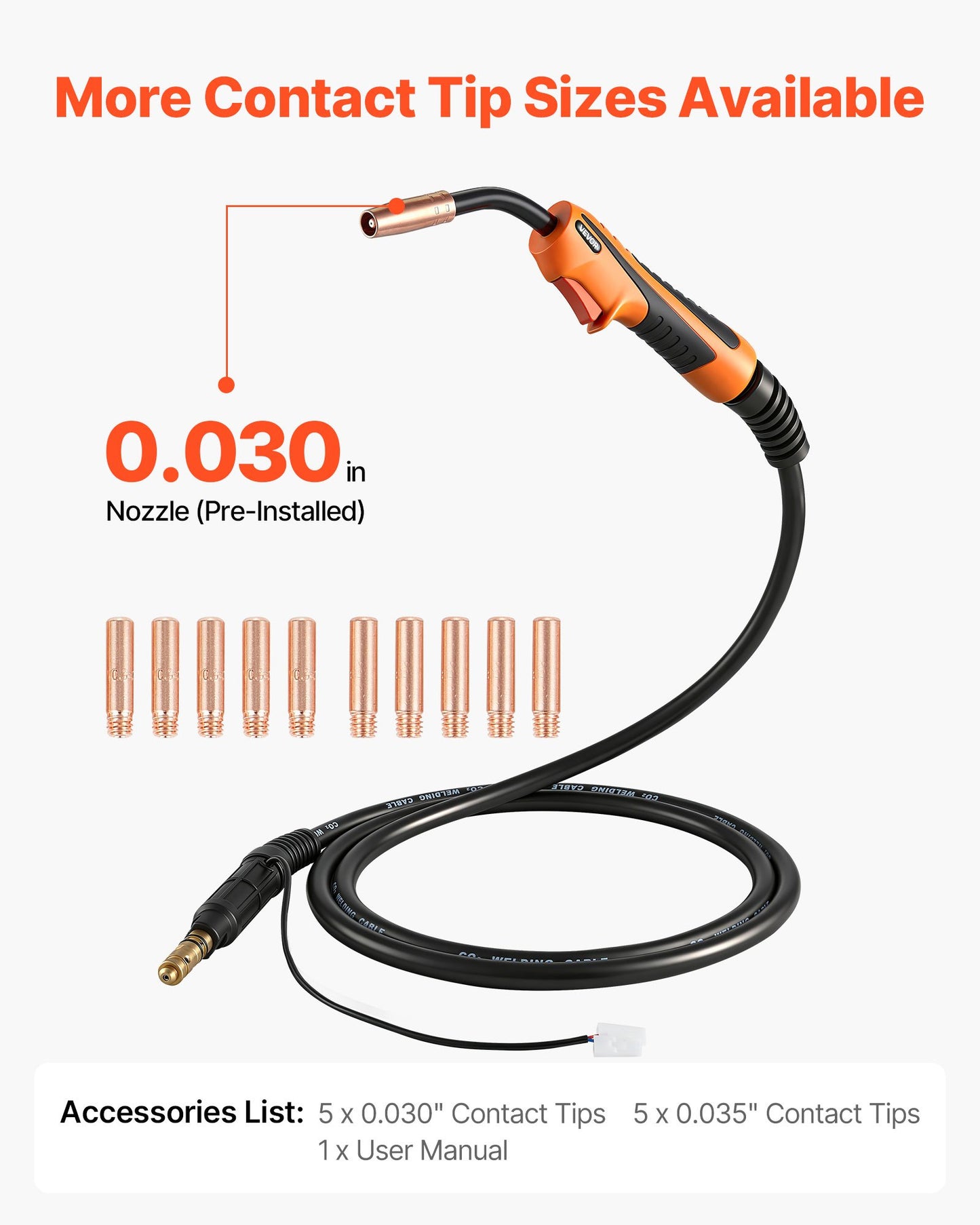 Vevor 100A MIG Welding Gun with 10FT Cable Replacement for Lincoln Magnum 100L