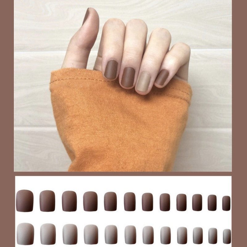 24-Piece False Nails Set - Multiple Colors