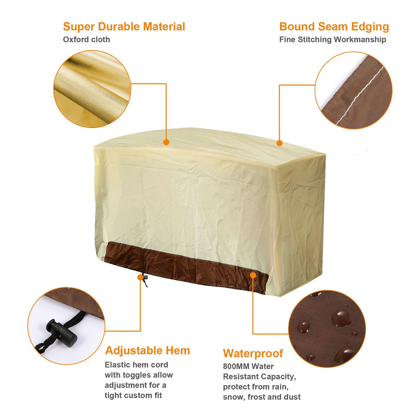 Waterproof BBQ Grill Cover - 210D Oxford Cloth, Weatherproof Protection