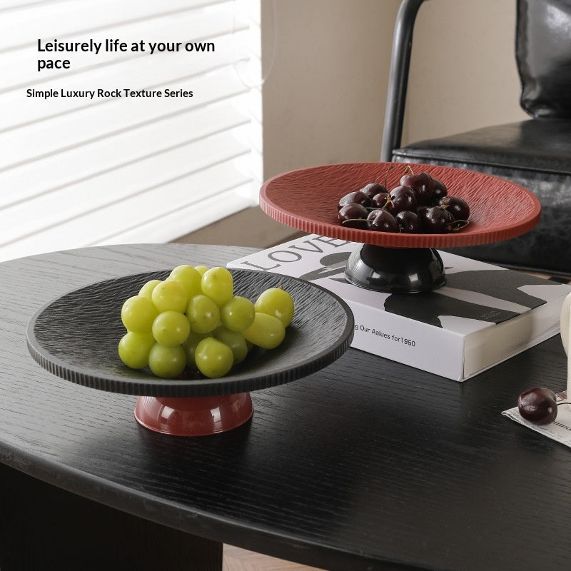 Minimalist Dried Fruit Serving Tray - Light Luxury Vintage Plastic Dinnerware
