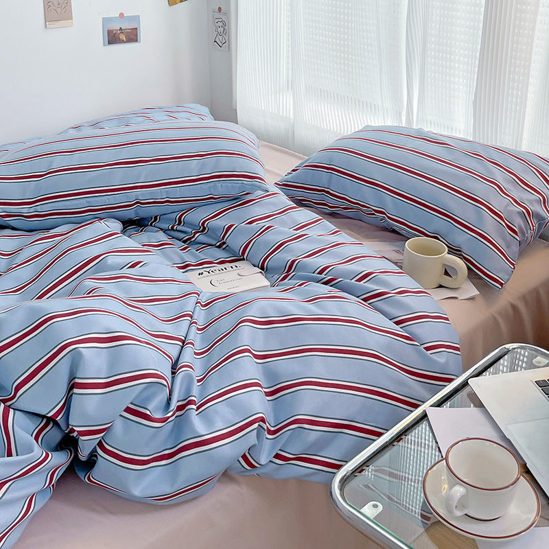 Minimalist Korean Duvet Cover Set - 3 or 4 Piece Modern Bedding