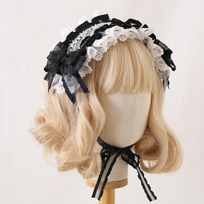 Color Blocked Bow Lace Headband
