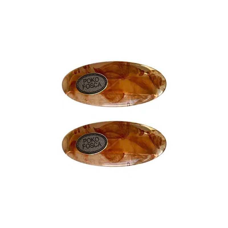 Oval Acetate Duckbill Hair Clip - 2 Piece Set