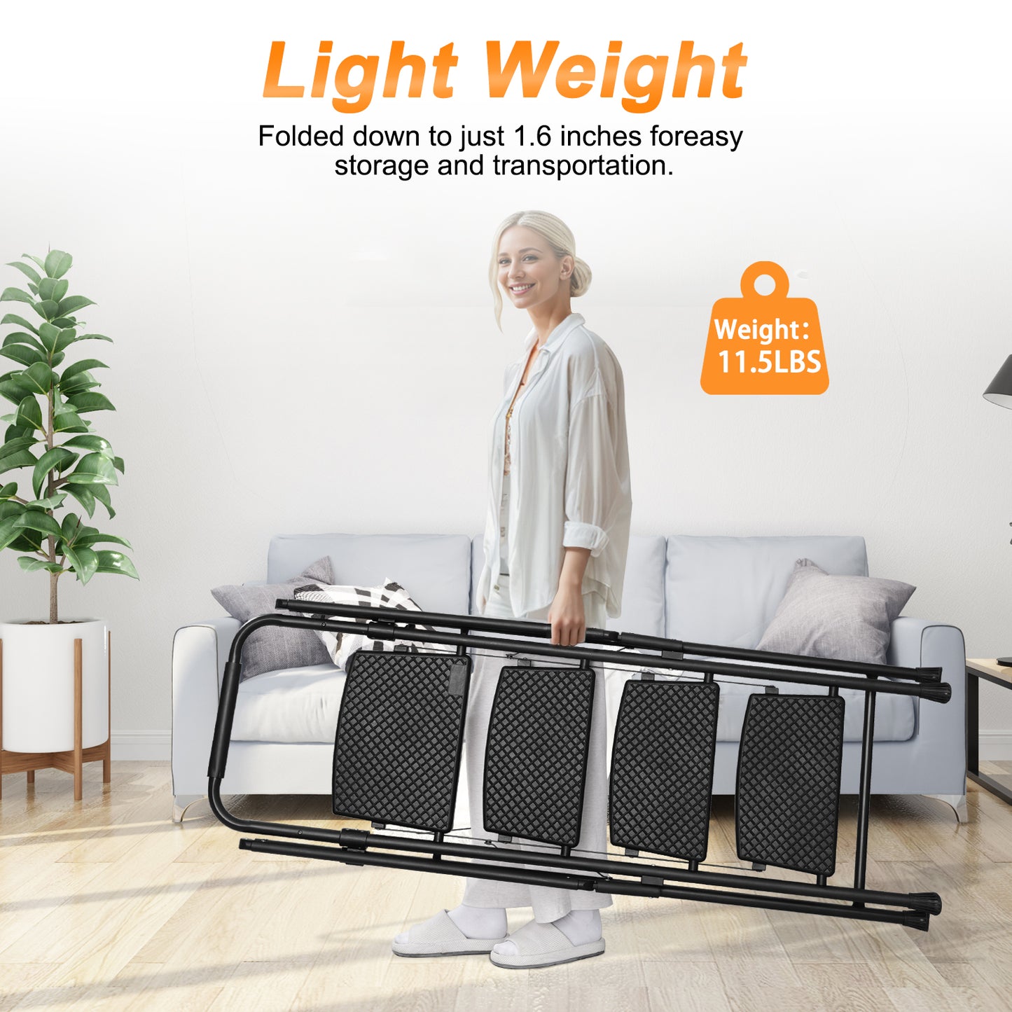 Multi-Purpose Foldable Step Ladder with Anti-Slip Feet - Space Saving & Safe