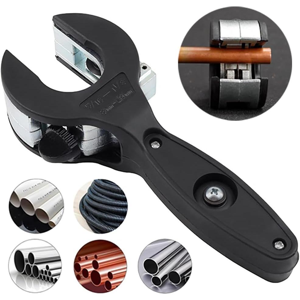 Ratchet Pipe Cutter - One-Hand Fast Cutting Tool for Copper PVC Steel Pipes