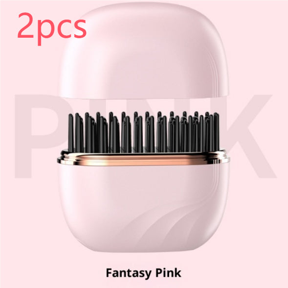 Wireless Hair Straightening Comb - Portable Dual-Use Styling Tool with Rapid Heat