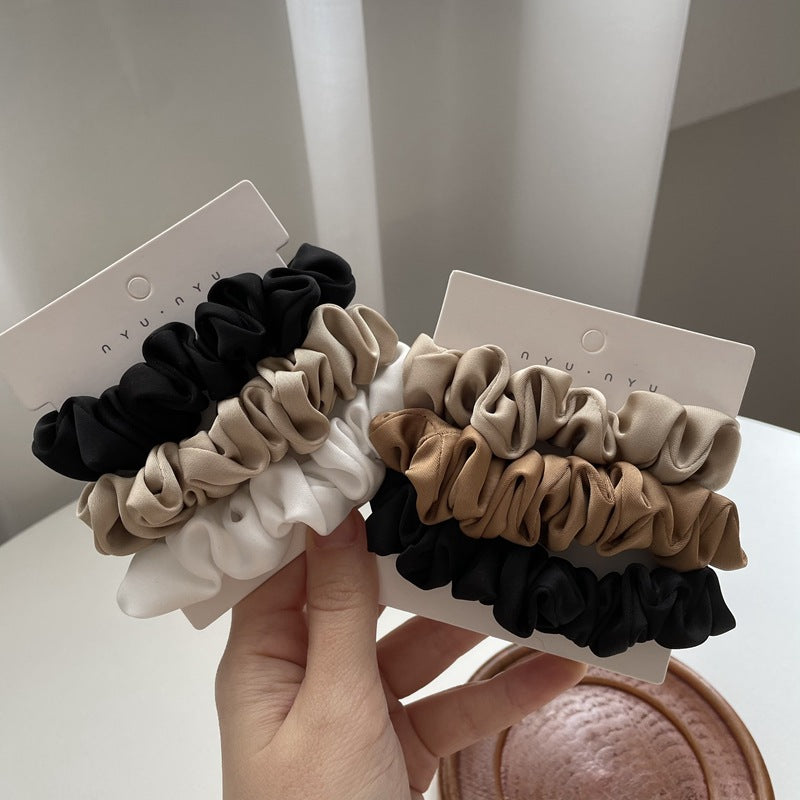 Silky Satin French Hair Ties Set - Elegant Hair Accessories