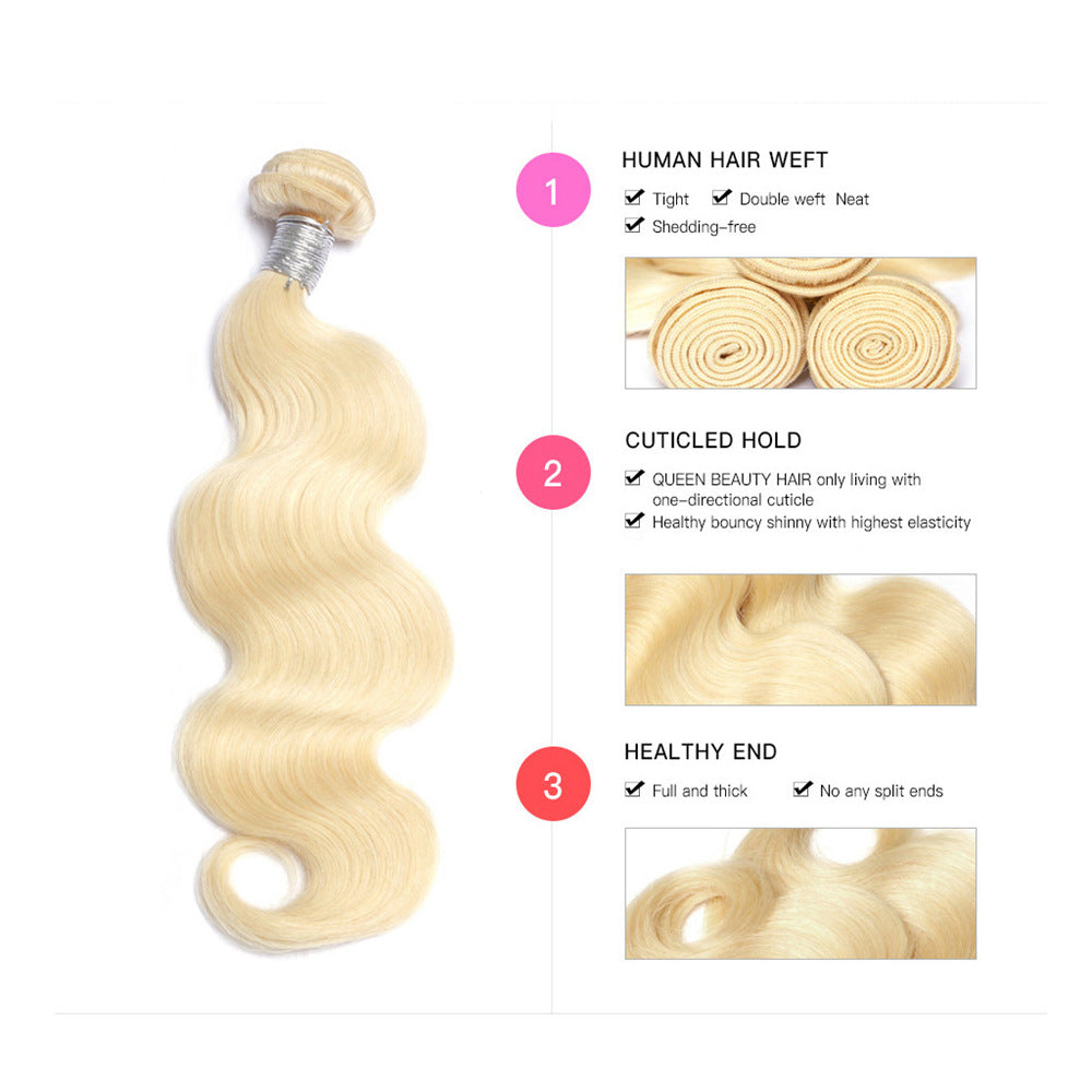 Long Human Hair Wig with Multiple Lengths - Real Person Hair Weft