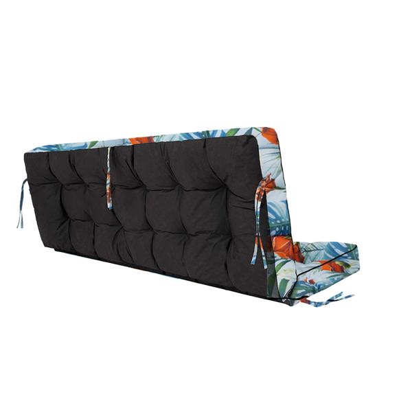 Waterproof Outdoor Swing Cushion 70-Inch Replacement with Backrest & Ties - 4-Inch Thick Patio Seat Pad for Garden & Backyard