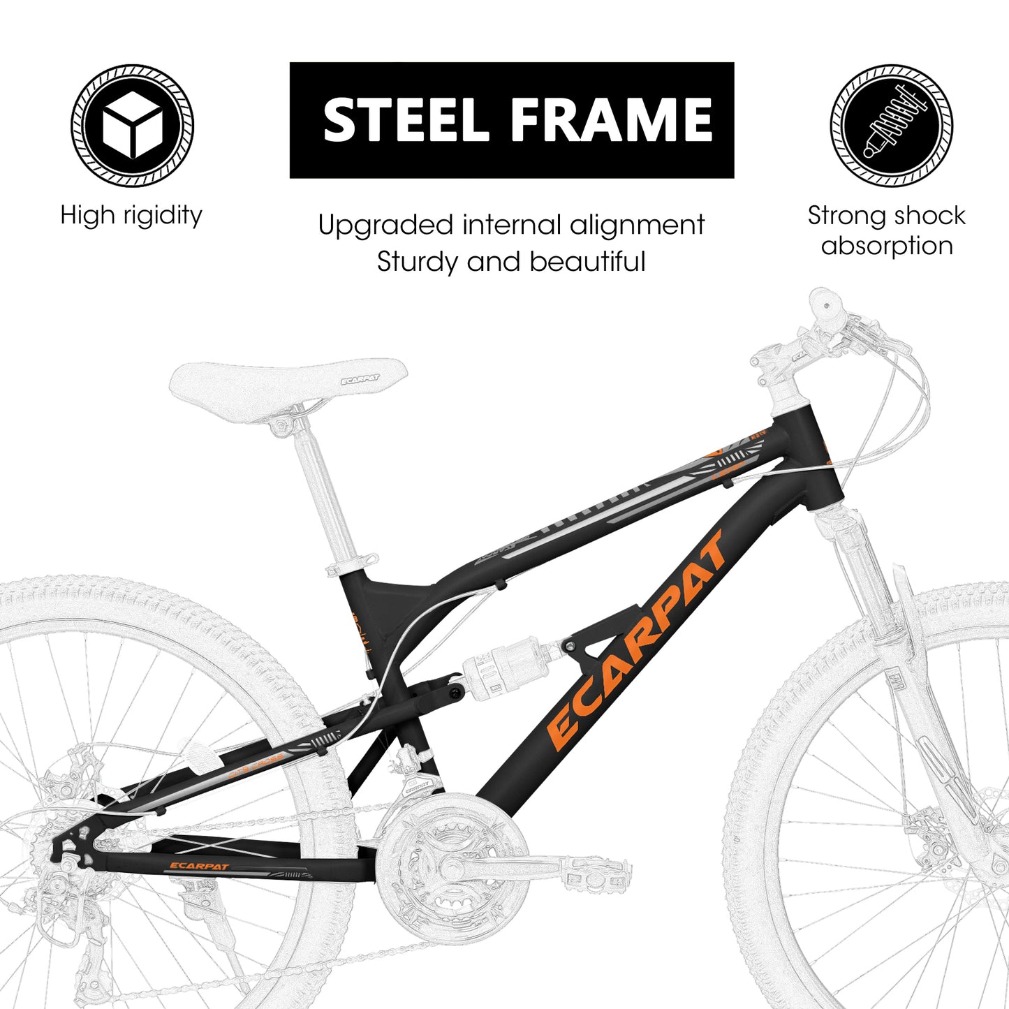 26-Inch Mountain Bike with Shock Absorber & 21-Speed Gears
