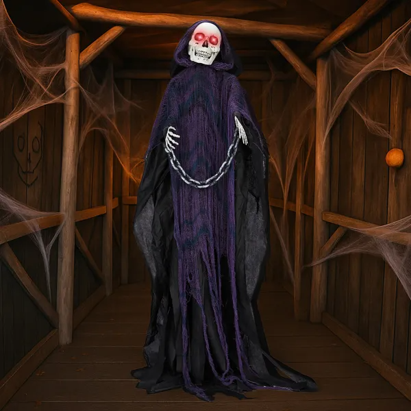 6ft Halloween Grim Reaper Animatronic Decoration - Sound Activated