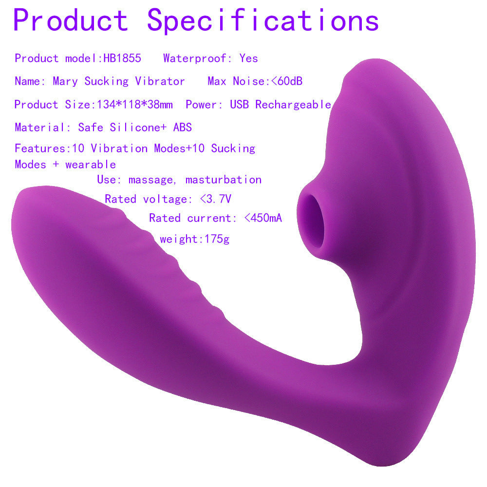 Double-Headed Sucking Vibrator for Women - Massage & Pleasure Device