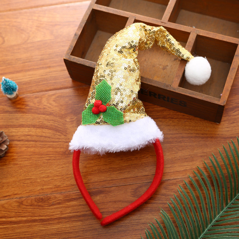 Christmas Hat Headband - Festive Holiday Party Accessory, Multiple Styles