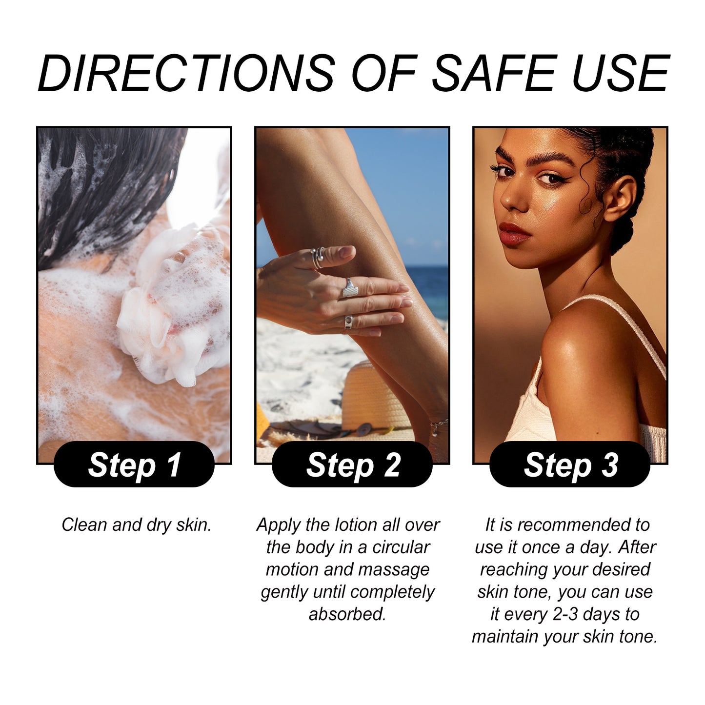 Dark Tanning Lotion - Moisturizing Matte Finish Skin Tone Corrector