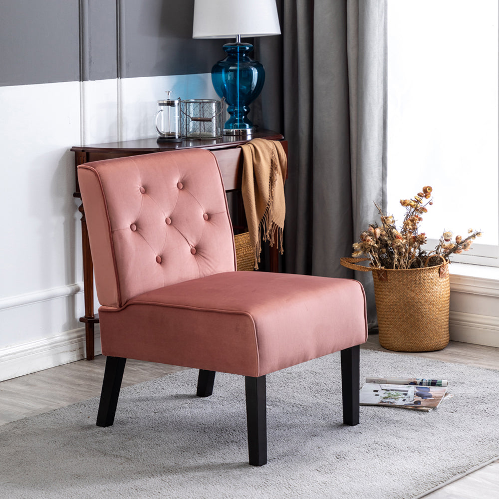 Reese 53 2Piece Living Room Armless Button Tufted Pattern Accent
