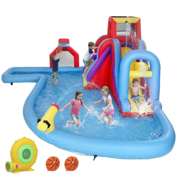 Inflatable Bounce House with Slide - Fun for Kids Ages 3-8