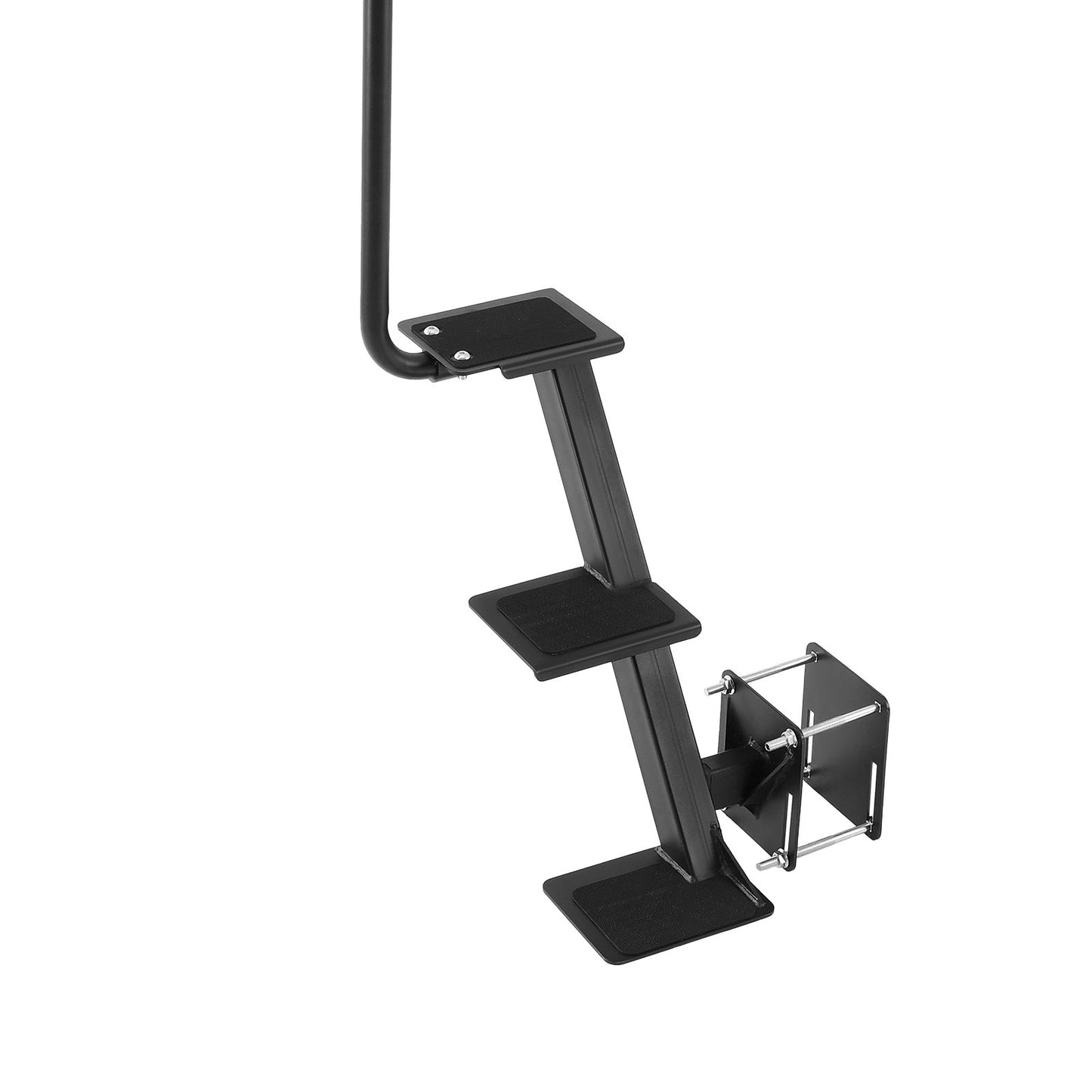 Heavy-Duty Boat Trailer Steps with Handle - Non-Slip Carbon Steel Ladder, Side Mounting