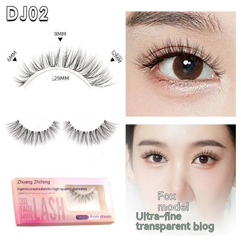 Natural False Eyelashes with Sheer Root - Assorted Styles & Packaging Options
