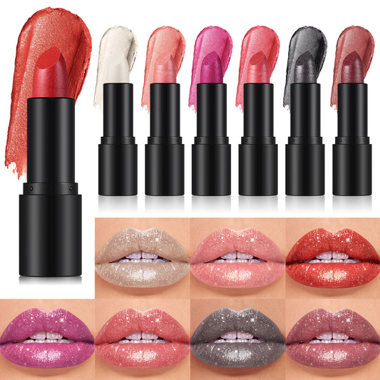 Multicolor Gothic Style Pearl Lipstick for Lips & Cheeks - Dual-Use Makeup
