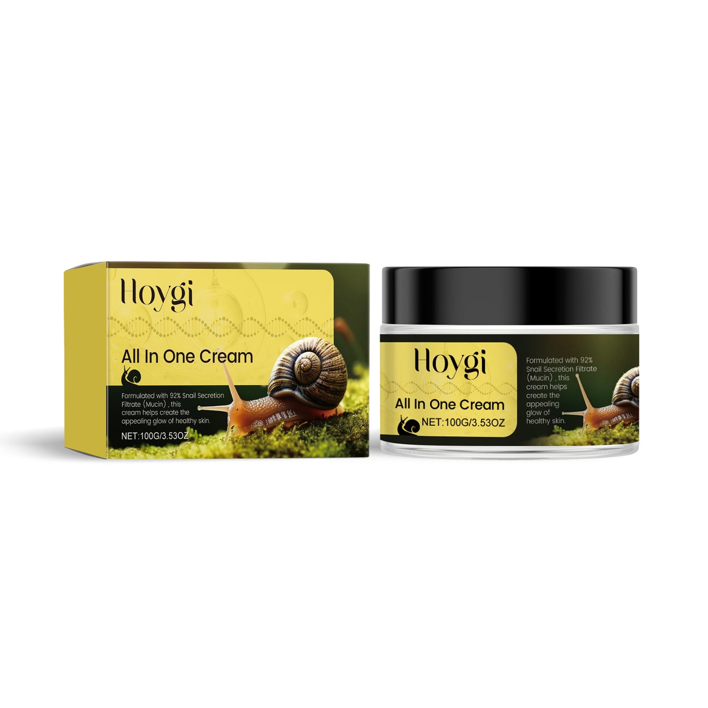 Snail Mucin Moisturizing Facial Cream with Jojoba Oil & Hyaluronic Acid