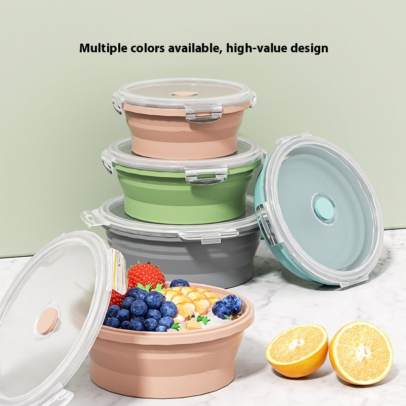 Outdoor Silicone Folding Lunch Box Set - Reusable Food Storage Container