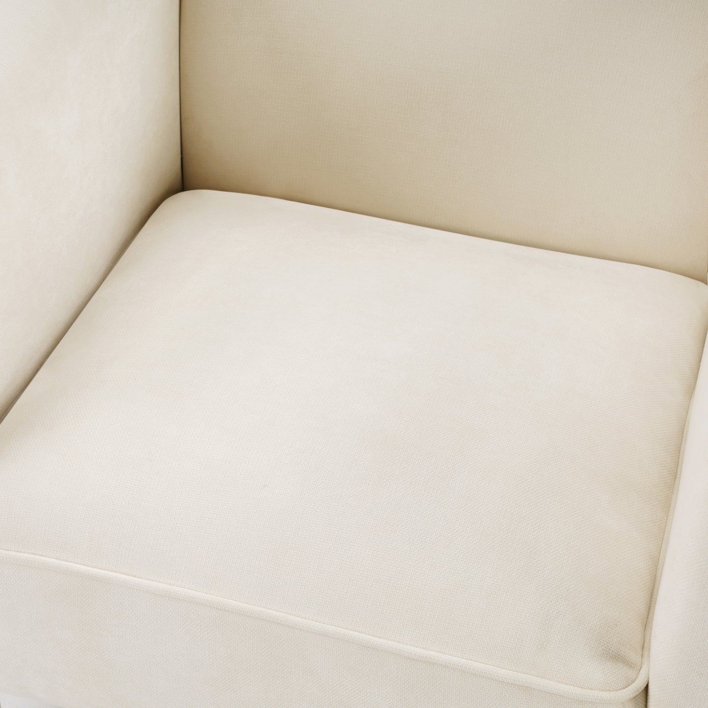Beige Upholstered Barrel Accent Chair for Living Room & Bedroom
