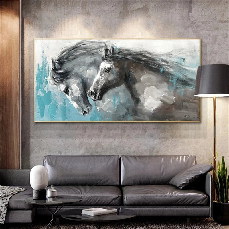 Canvas Horse Poster Wall Art for Living Room or Office Decor