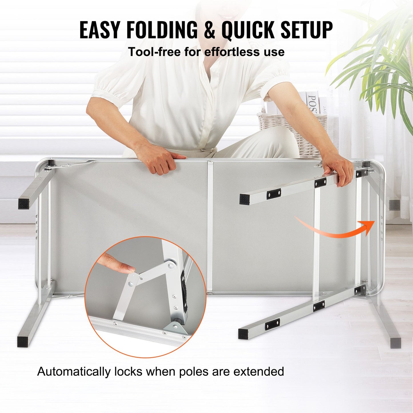 Folding Portable Bar Table with Carrying Case - Black