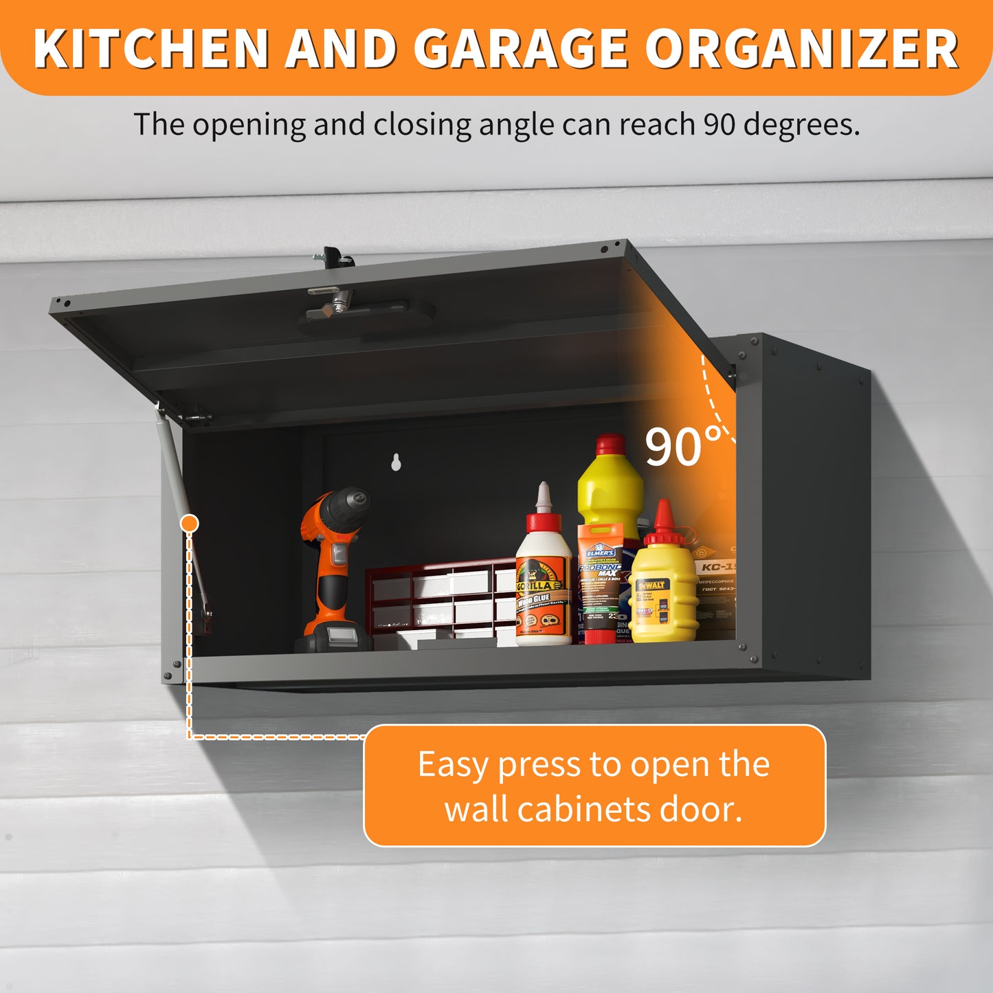 Heavy Duty Metal Wall Mounted Tool Storage Cabinet Steel Garage For