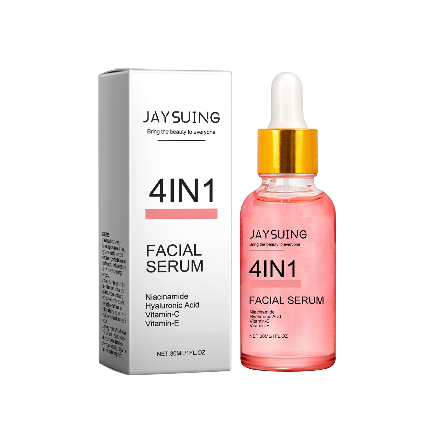 4-in-1 Nicotinamide Facial Serum - Vitamin C & E Skin Glow Treatment 30ml
