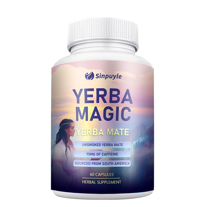 Yerba Mate Gut Health Supplement Capsules - 60 Count Natural Energy