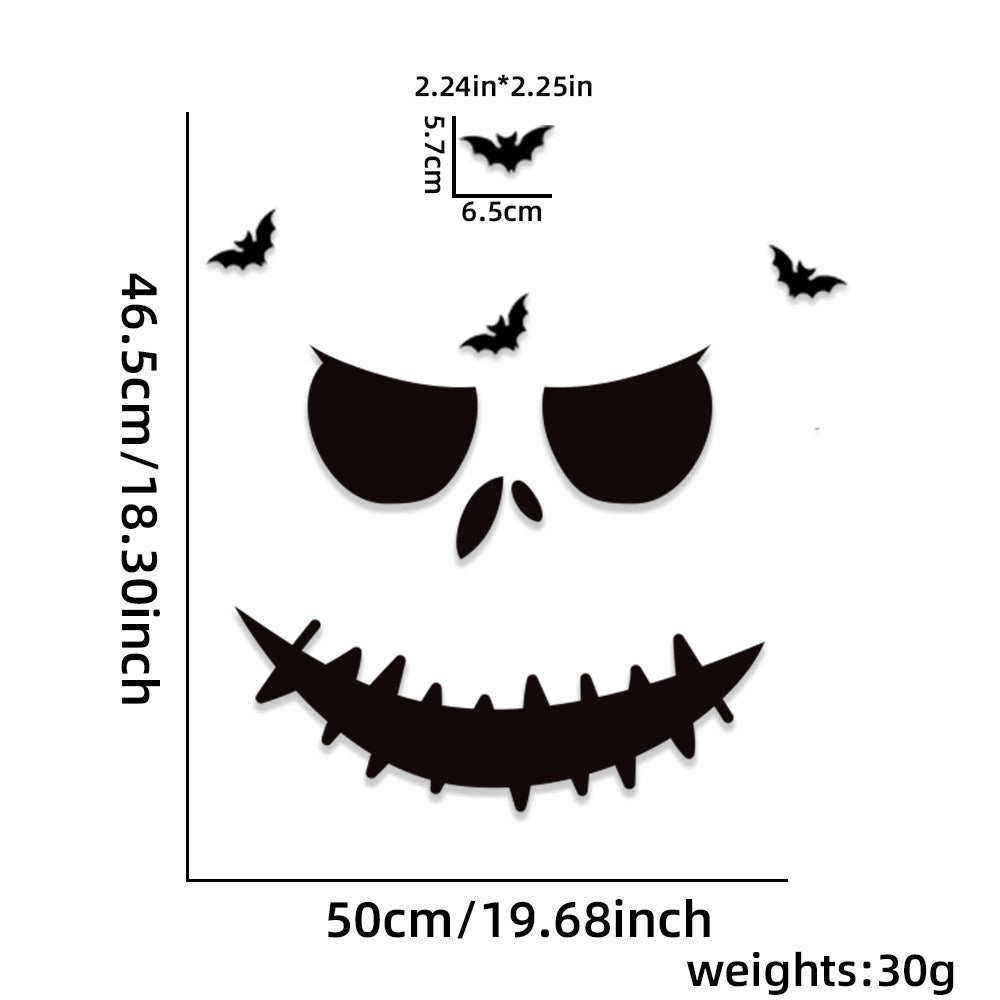Halloween Door Decorations Skull Hand Pumpkin Felt Cloth Stickers Set