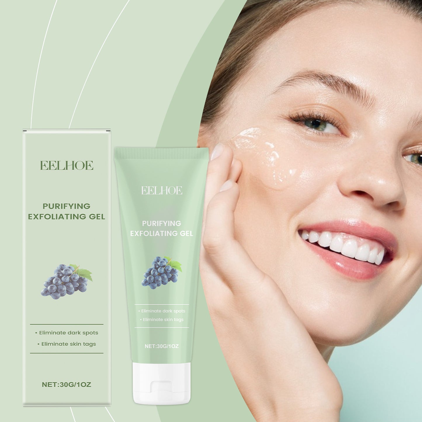 Gentle Exfoliating Gel for Face and Body - Brightening Skin Cleanser